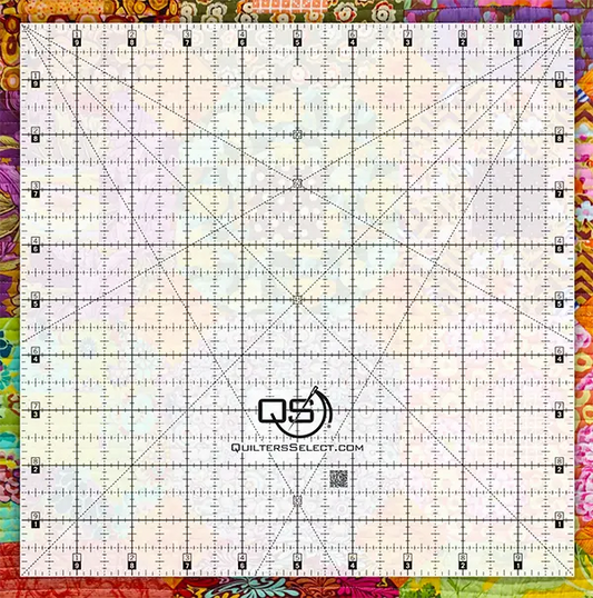 Quilters Select Non-Slip Crystal Clear Ruler 10″x10″
