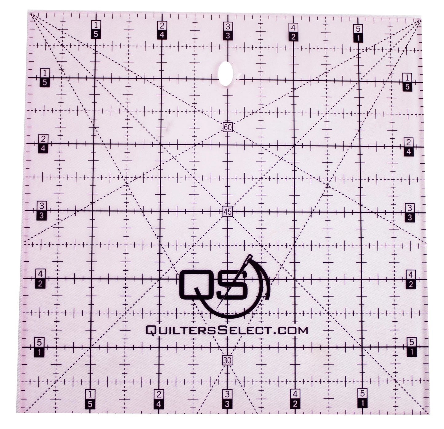 Quilters Select Pink Non-Slip Ruler 6"x 6"