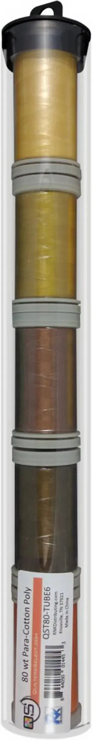 Quilters Select Tube with - Tube of 5 colors 400M - BLONDE STRAW WALNUT TAFFY HARVEST BROWN HARVEST ATHLETIC GOLD