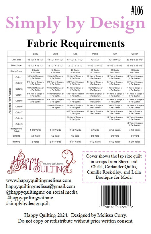 Simply by Design Quilt Pattern