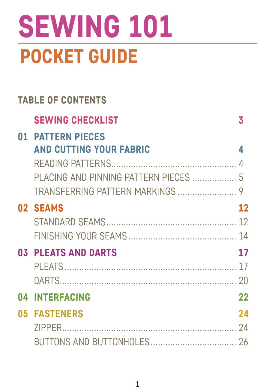 Sewing 101 Book