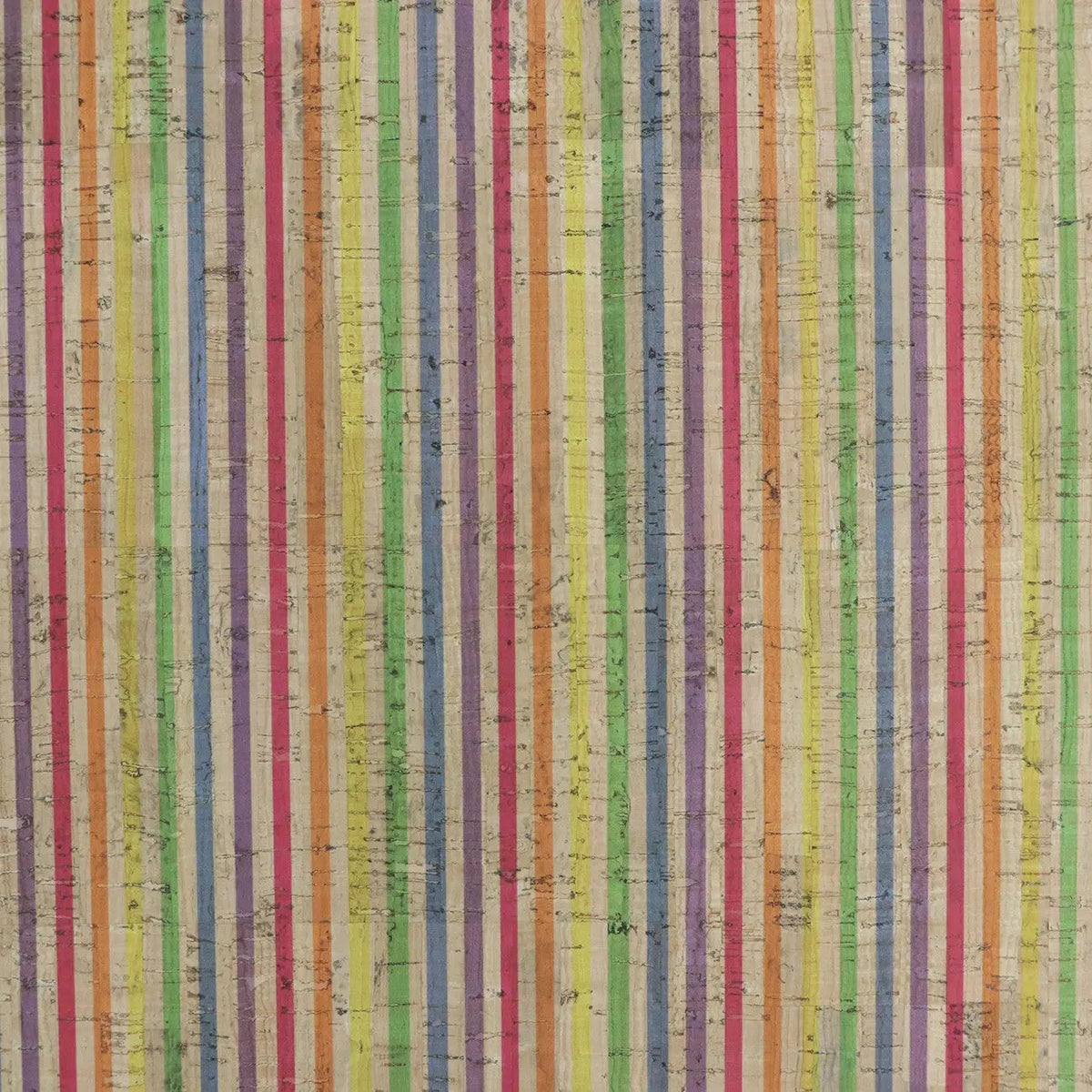 Rainbow Stripe Pro Cork 1/2 yard