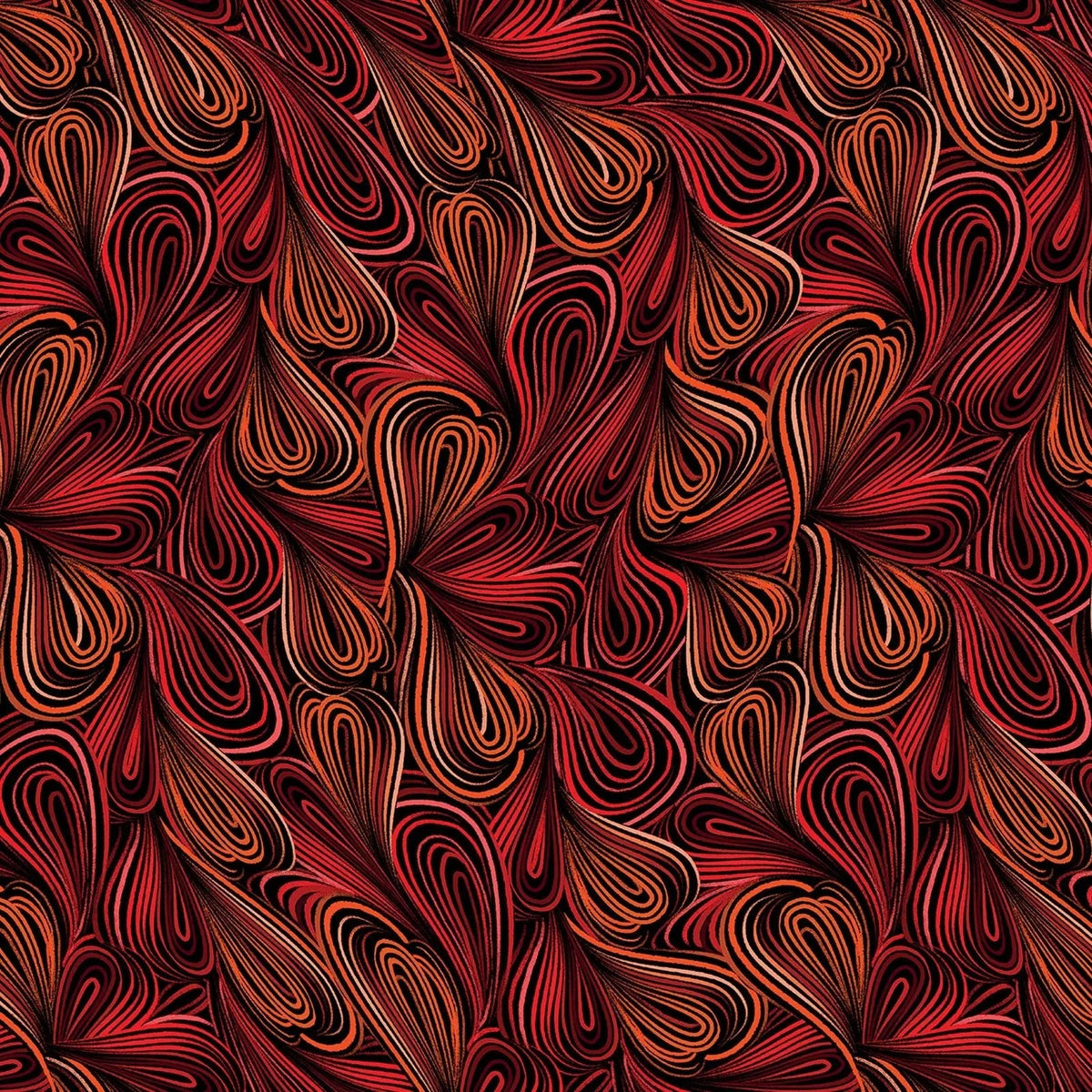 Red Color Flow Cotton Wideback Fabric per yard