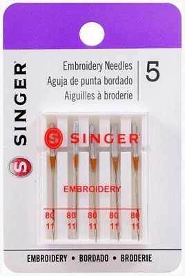 Singer Needles - Machine Embroidery 5 Pack