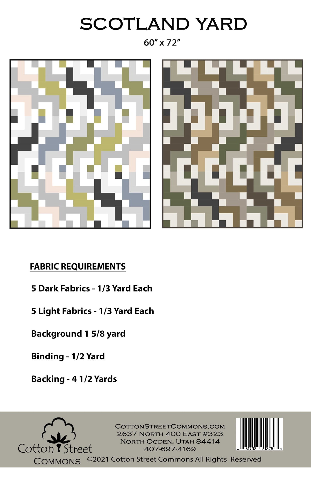 Scotland Yard Downloadable Pattern