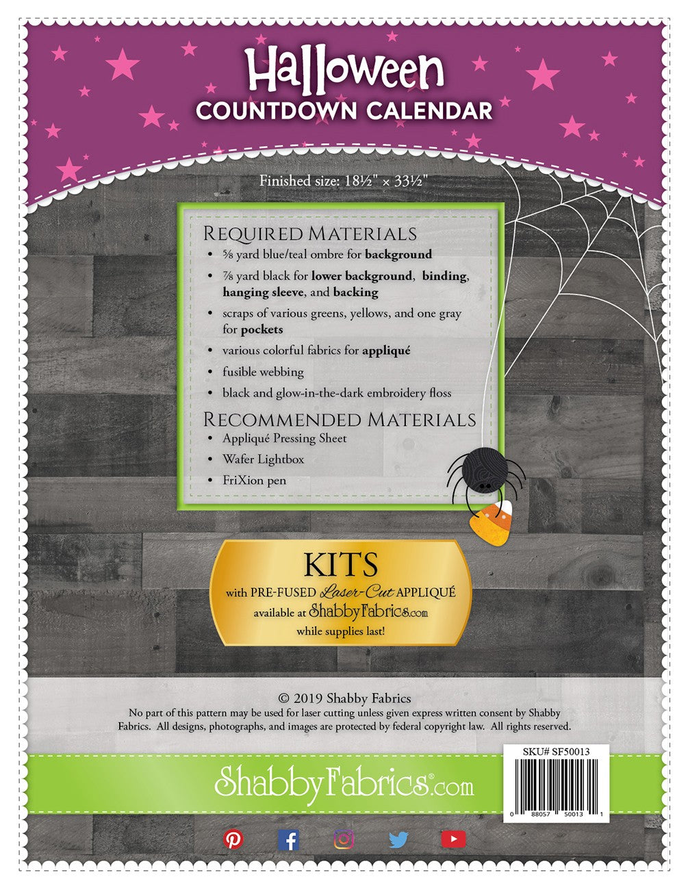 Halloween Countdown Calendar Pattern