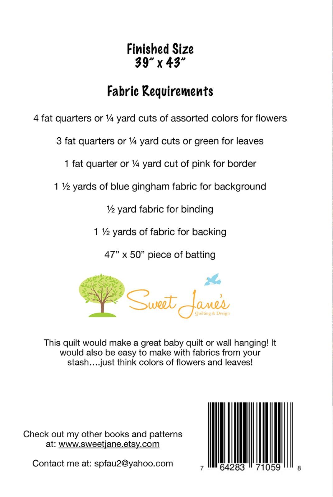 Stephanie's Flower Garder Quilt Pattern