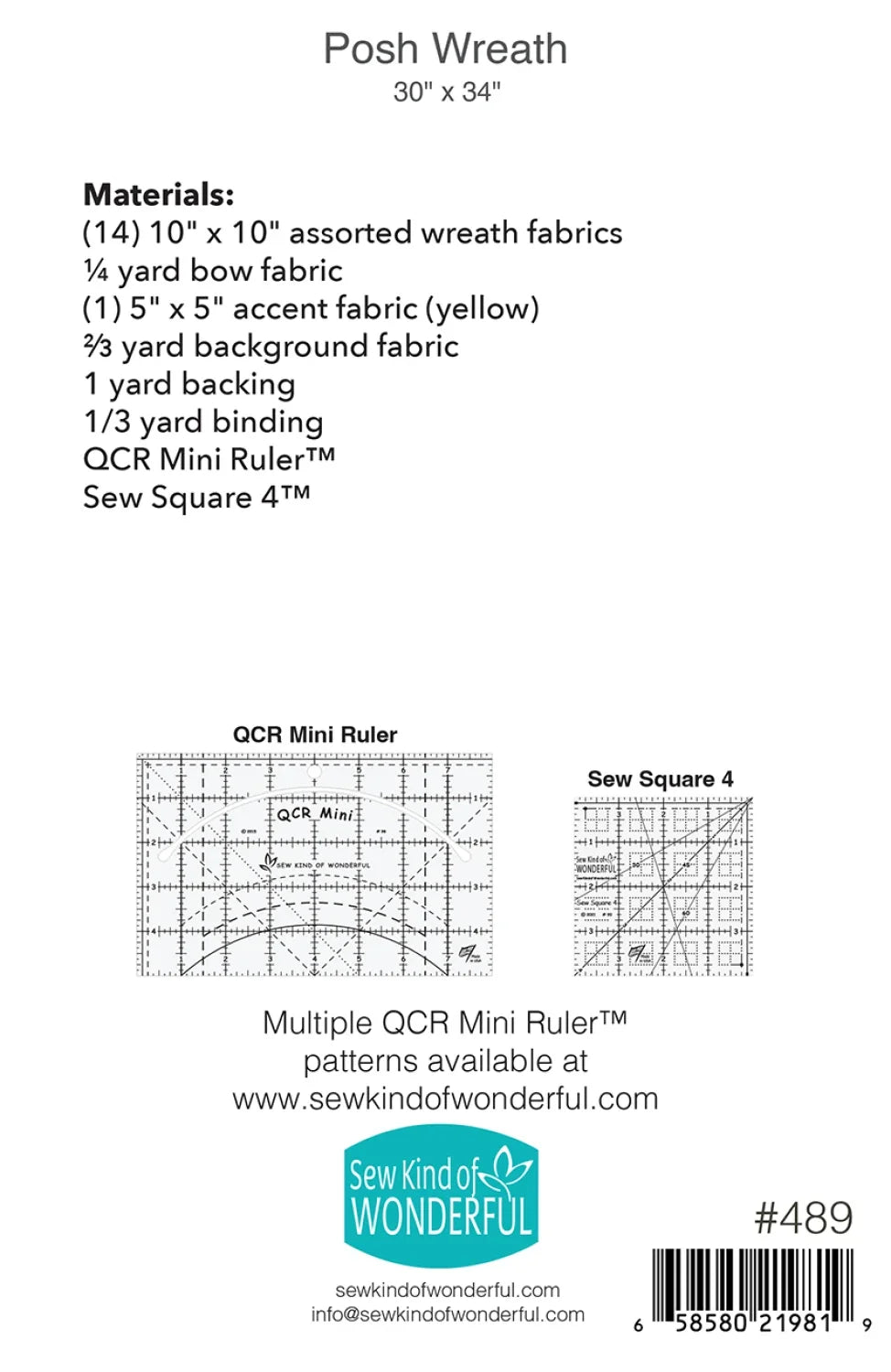 Posh Wreath Quilt Pattern