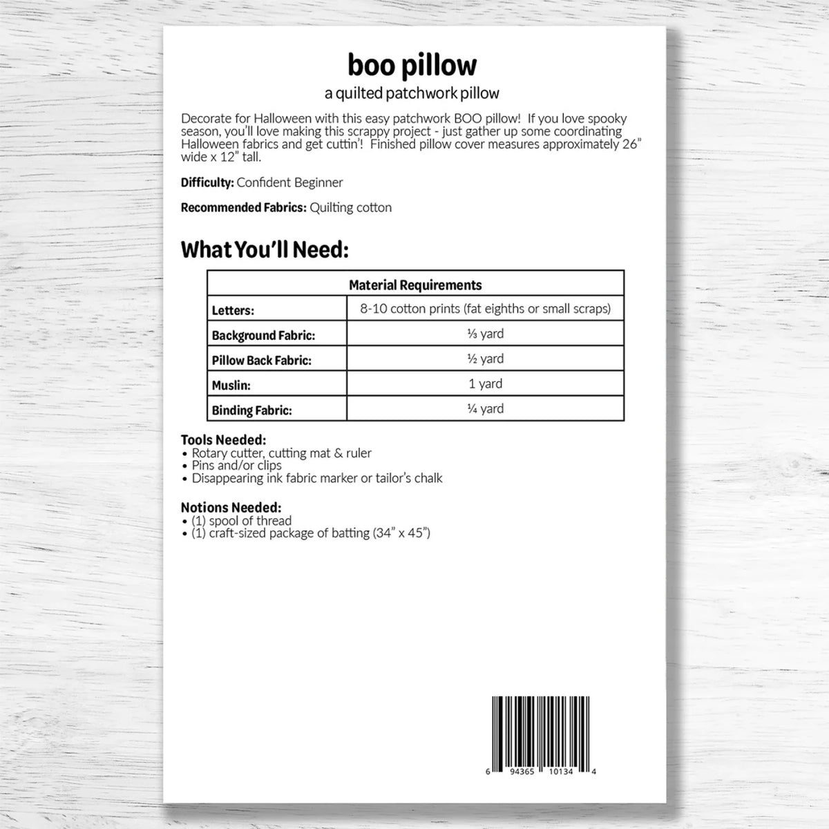 Boo Pillow Pattern