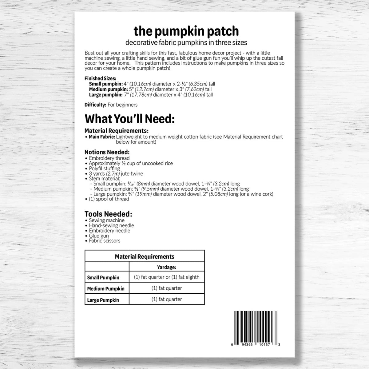 The Pumpkin Patch Pattern