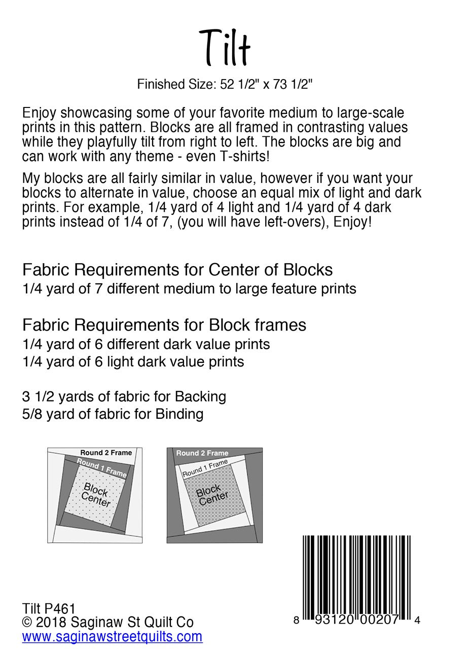 Tilt Quilt Pattern