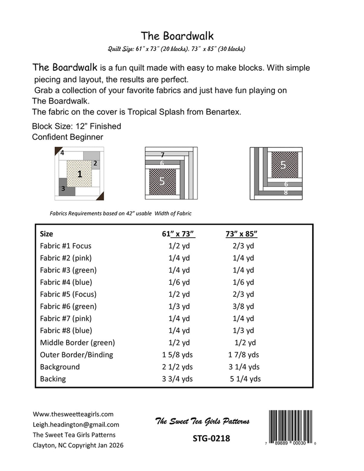 The Boardwalk Quilt Pattern