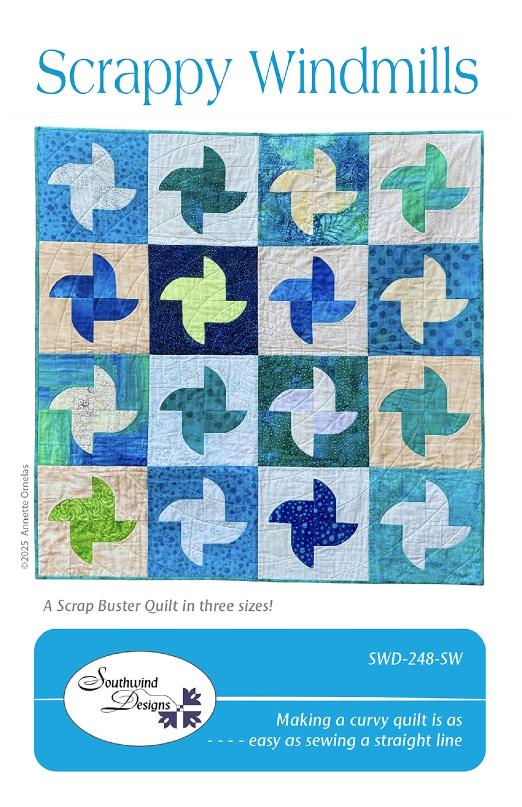 Scrappy Windmills Quilt Pattern