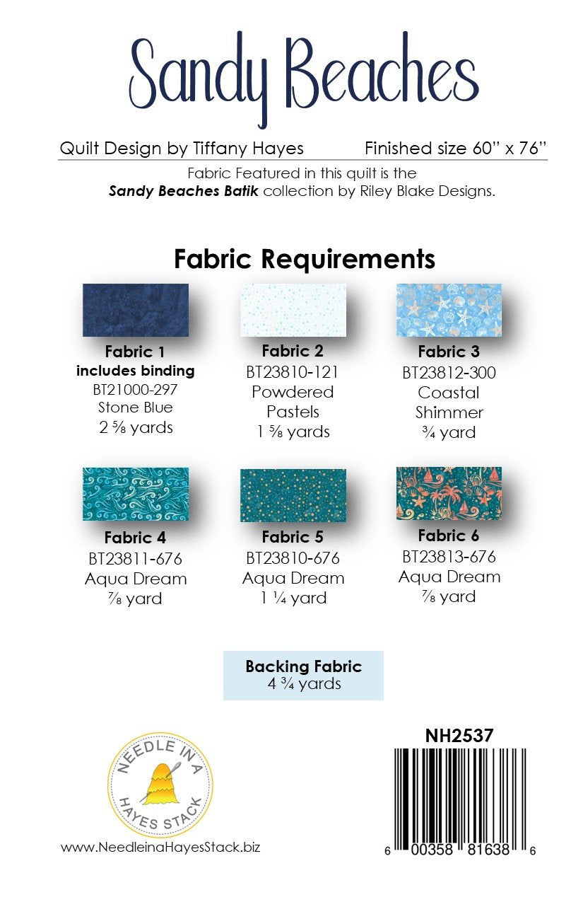 Sandy Beaches Downloadable Pattern