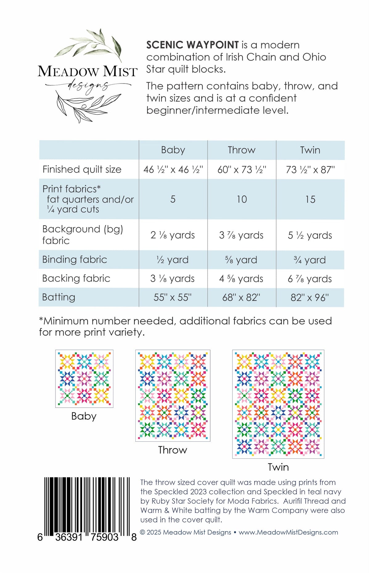Scenic Waypoint Quilt Pattern