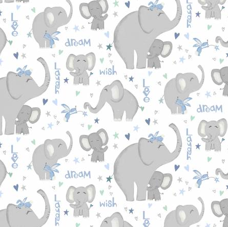 WL Safari Lullaby White Elephants