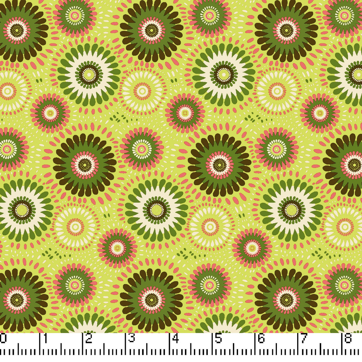 Seafoam Lucky Medallion 45" Wide Cotton Fabric Per Yard