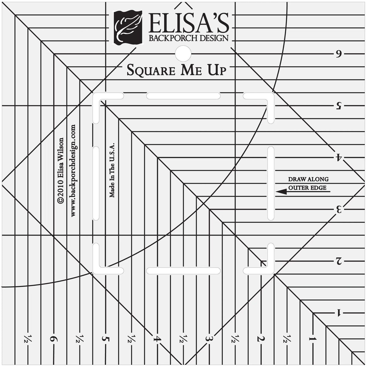 Square Me Up Ruler 7-1/2in x 7-1/2in