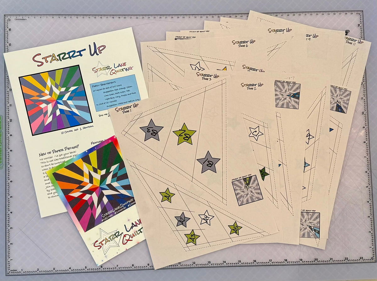 Starrt Up Quilt Paper Piecing Pattern
