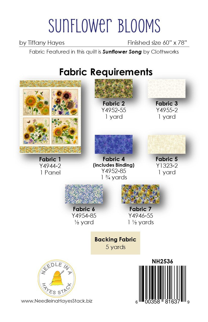 Sunflower Blooms Downloadable Pattern