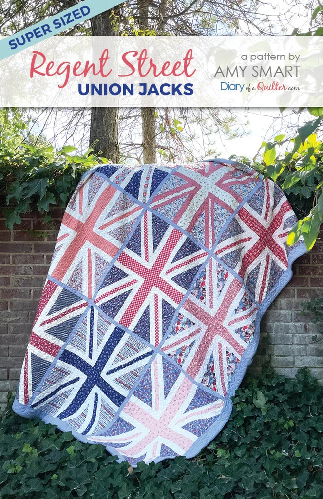 Super Size Regent Street Union Jack Quilt Downloadable Pattern