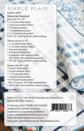 Simple Plaid Quilt Pattern