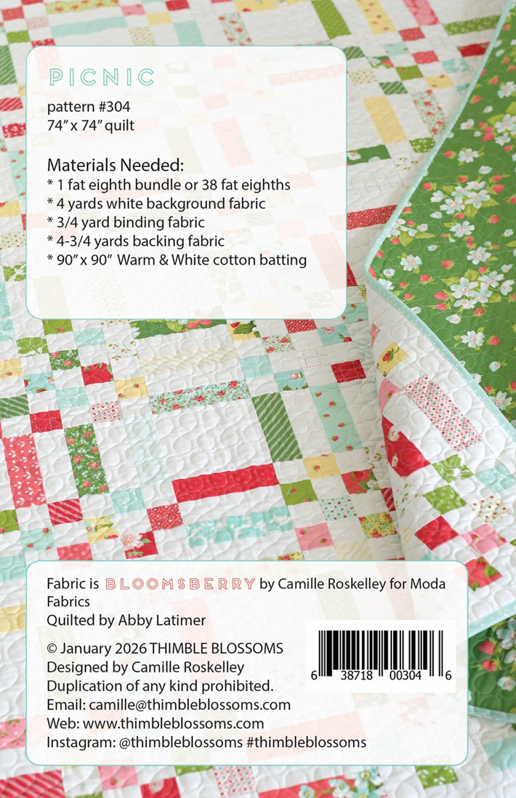 Picnic pattern Quilt Pattern