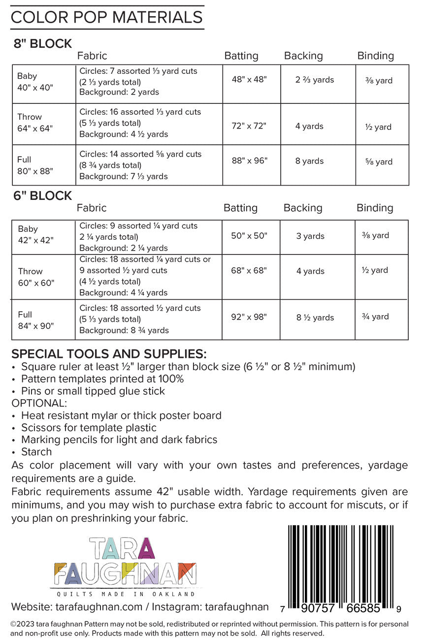 Color Pop Quilt Pattern