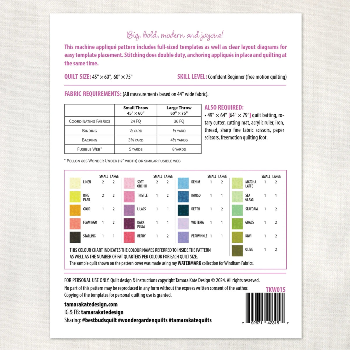 Best Buds Quilt Pattern