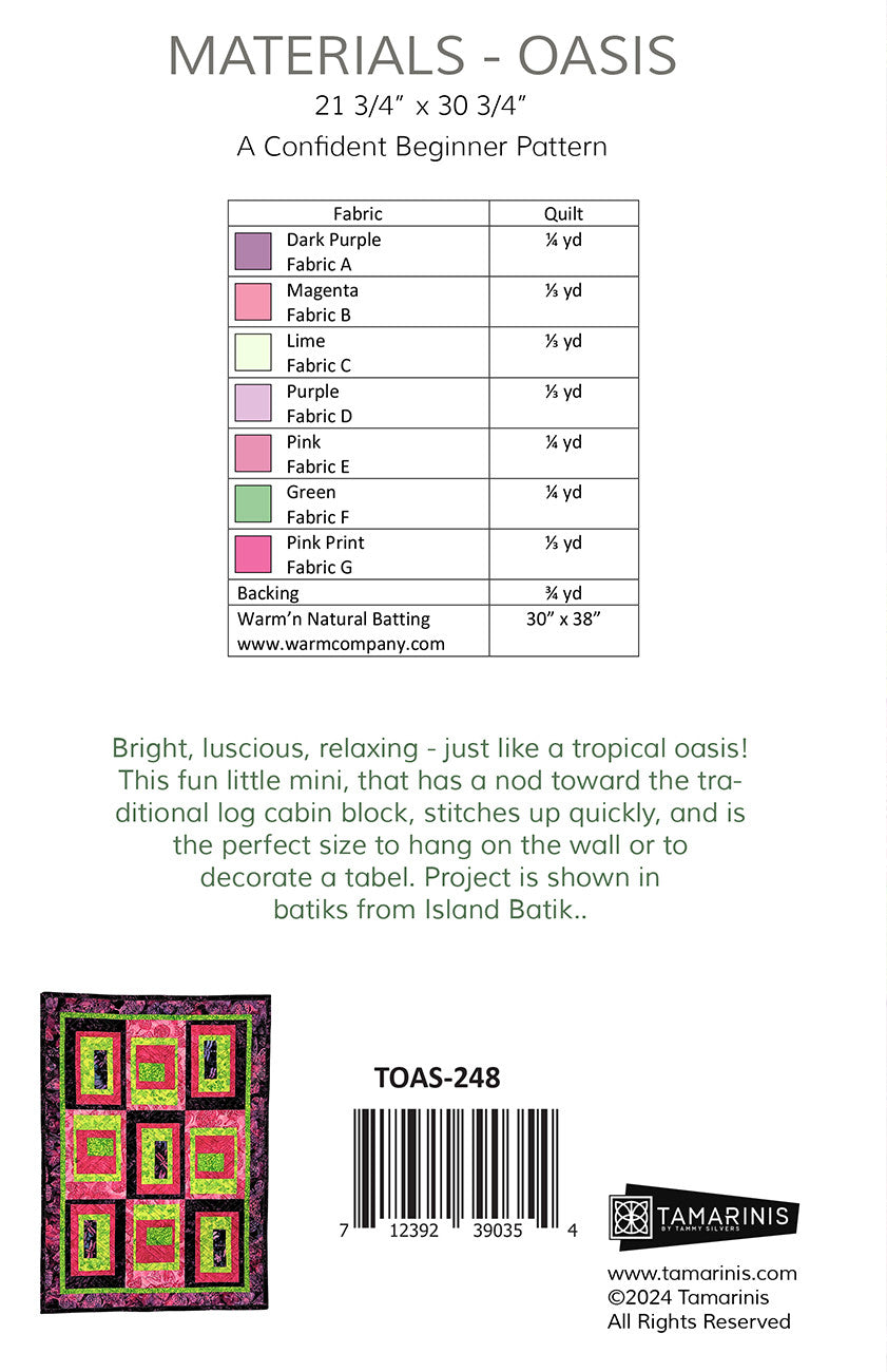 Oasis Quilt Pattern