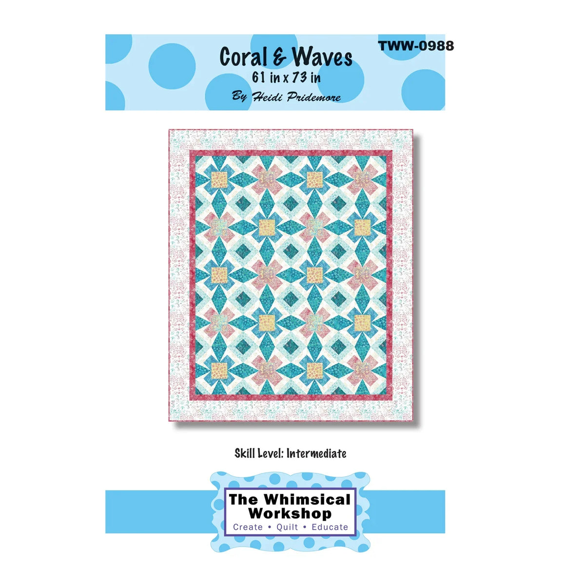 Coral and Waves Quilt Pattern