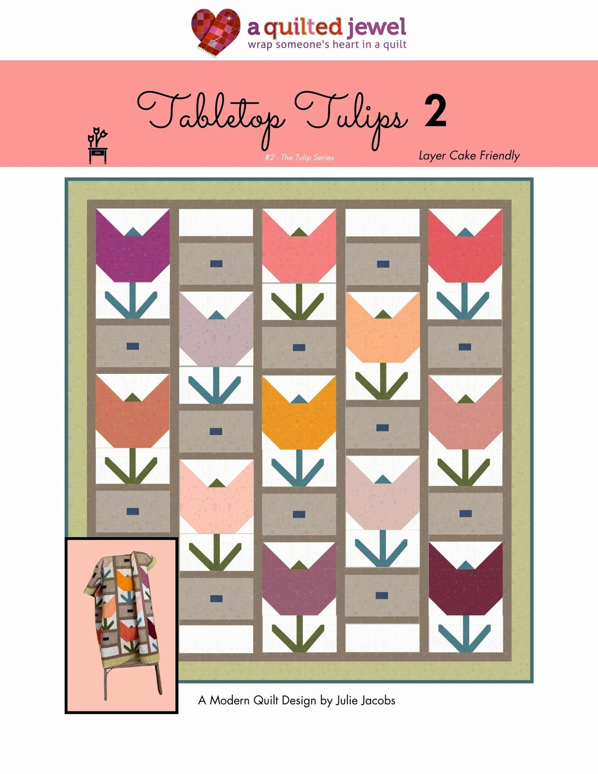 Tabletop Tulips 2 Downloadable Pattern