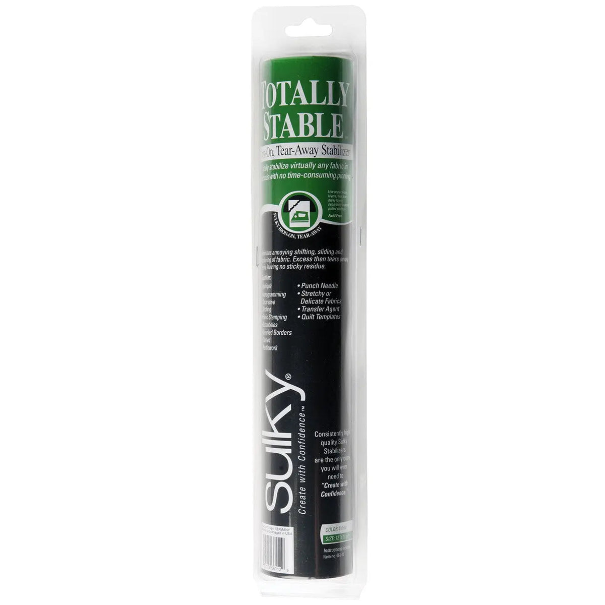 Totally Stable Iron-on Tear-Away Stabilizer White 12in x 12yds