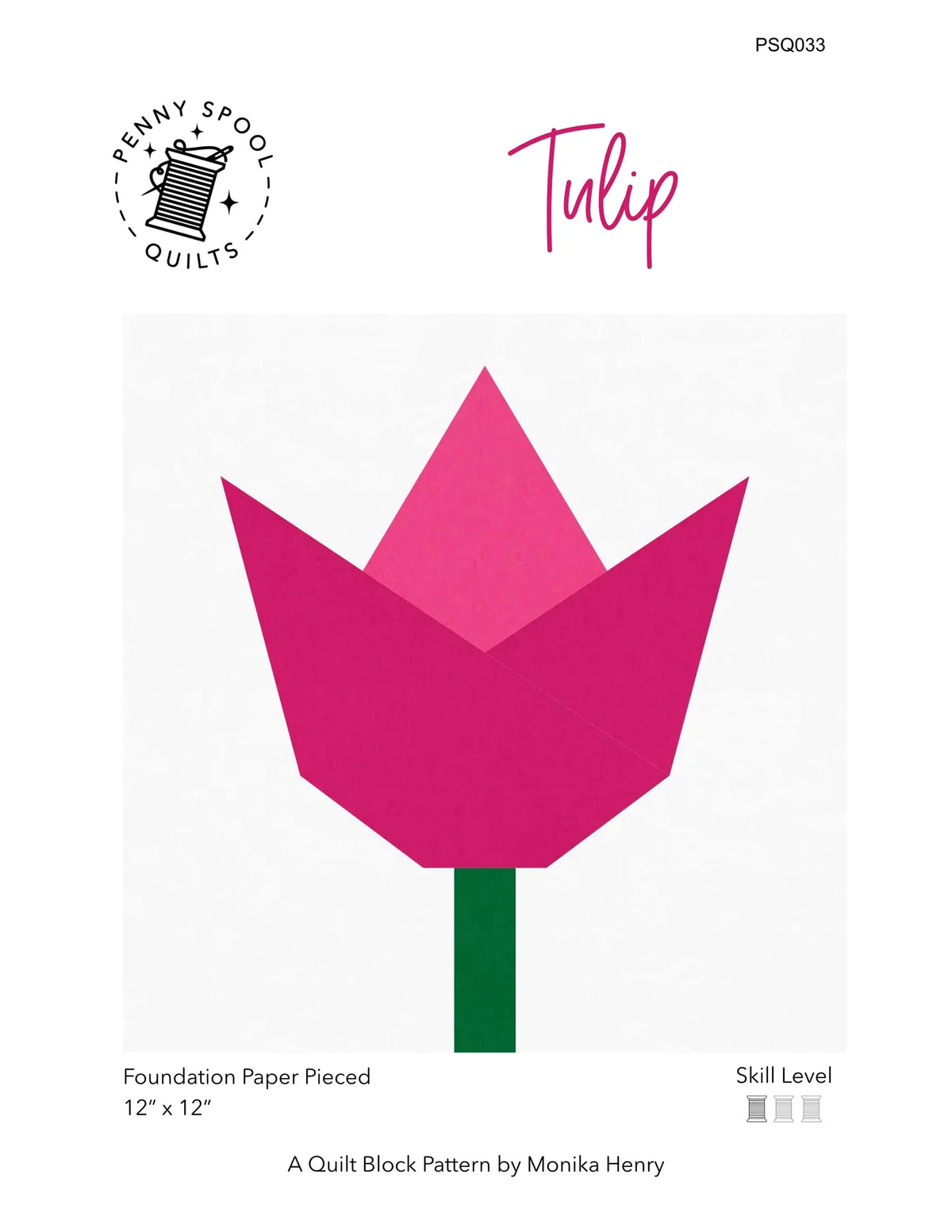 Tulip Quilt Block Downloadable Pattern