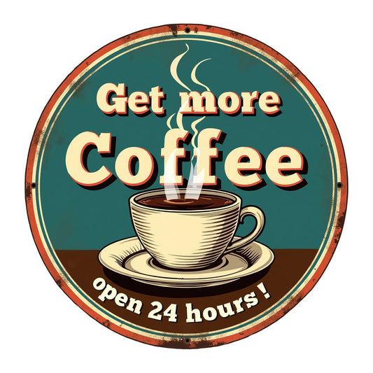 Vintage Coffee Signs Fabric Panel 12