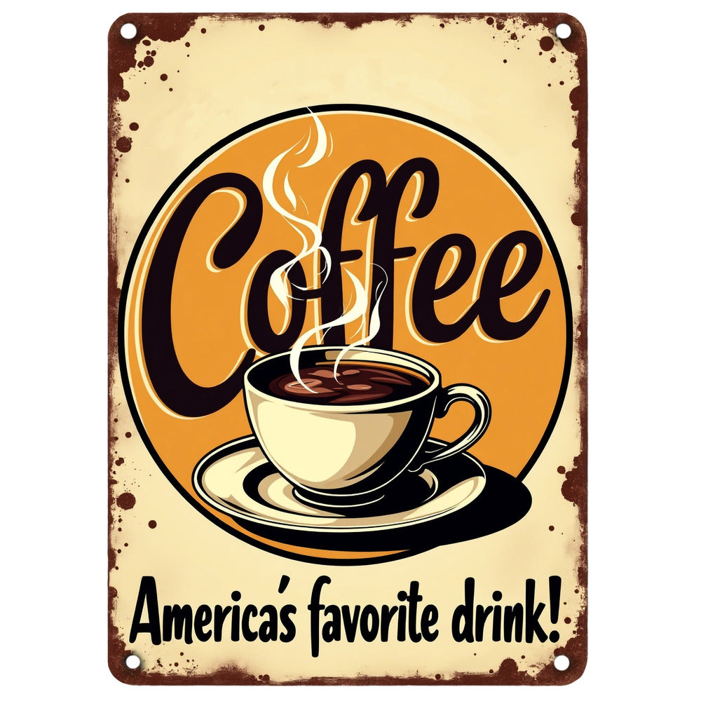 Vintage Coffee Signs Fabric Panel 5