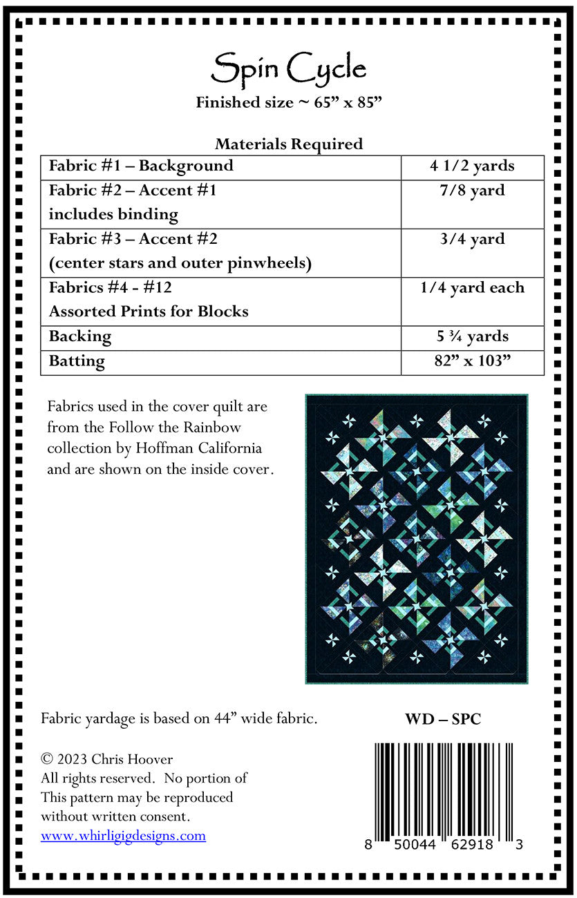 Spin Cycle Quilt Pattern