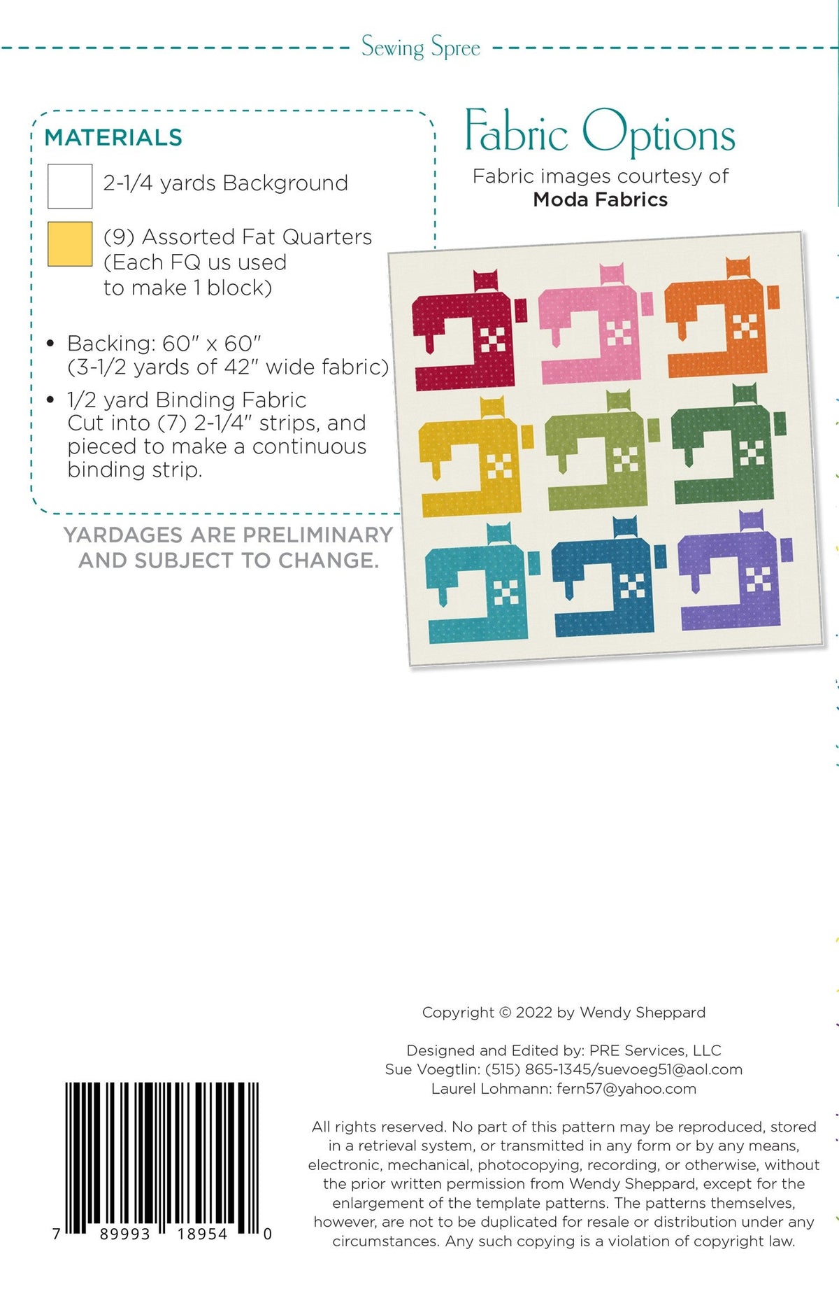 Sewing Spree Quilt Pattern