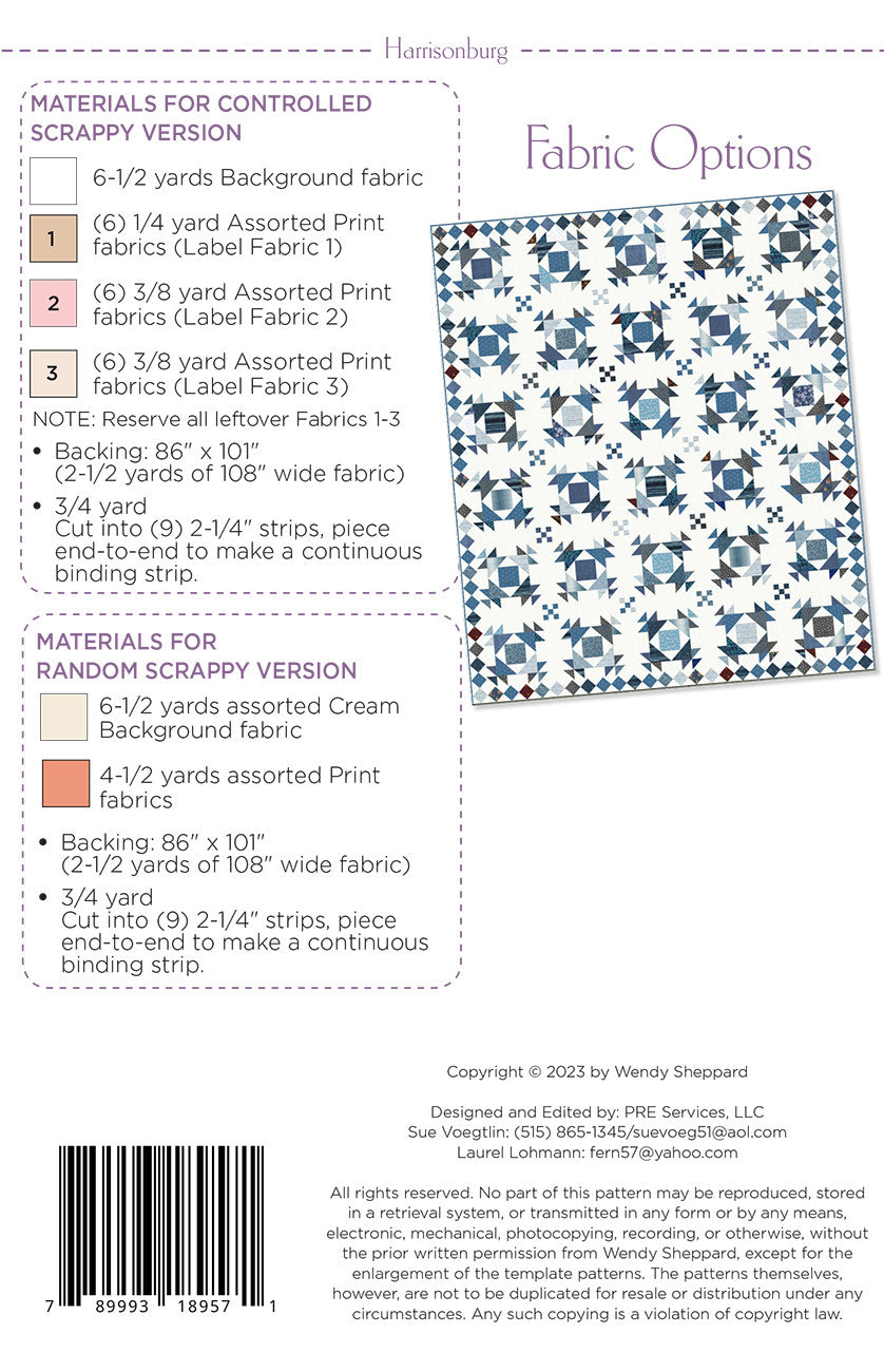 Harrisonburg Quilt Pattern