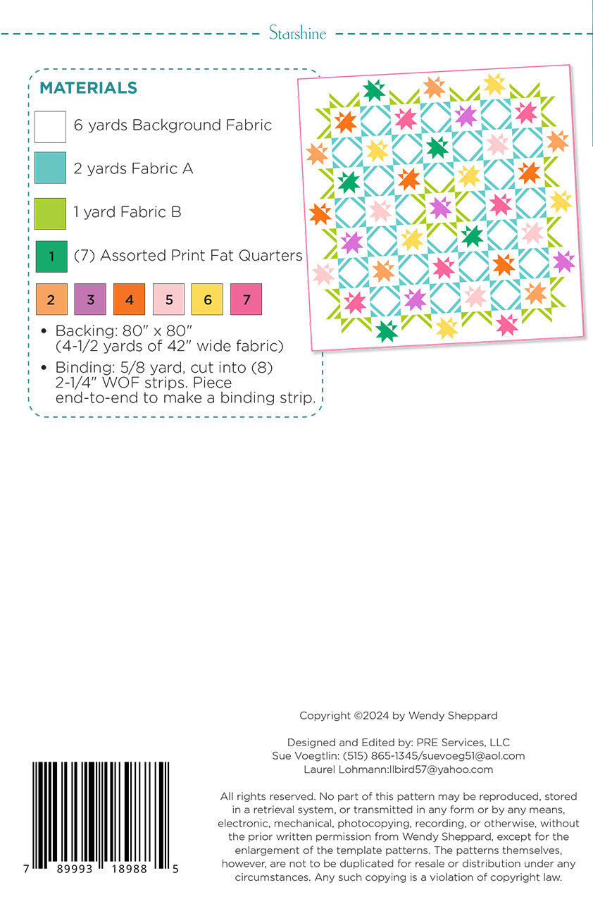 Starshine Quilt Pattern