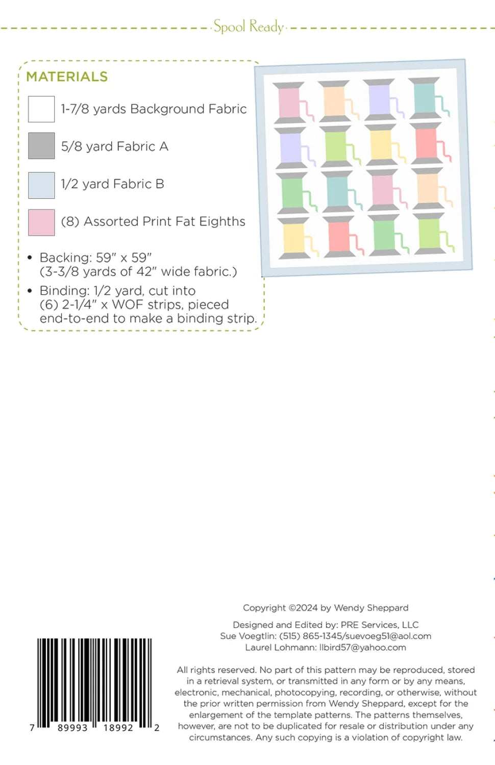 Spool Ready Quilt Pattern
