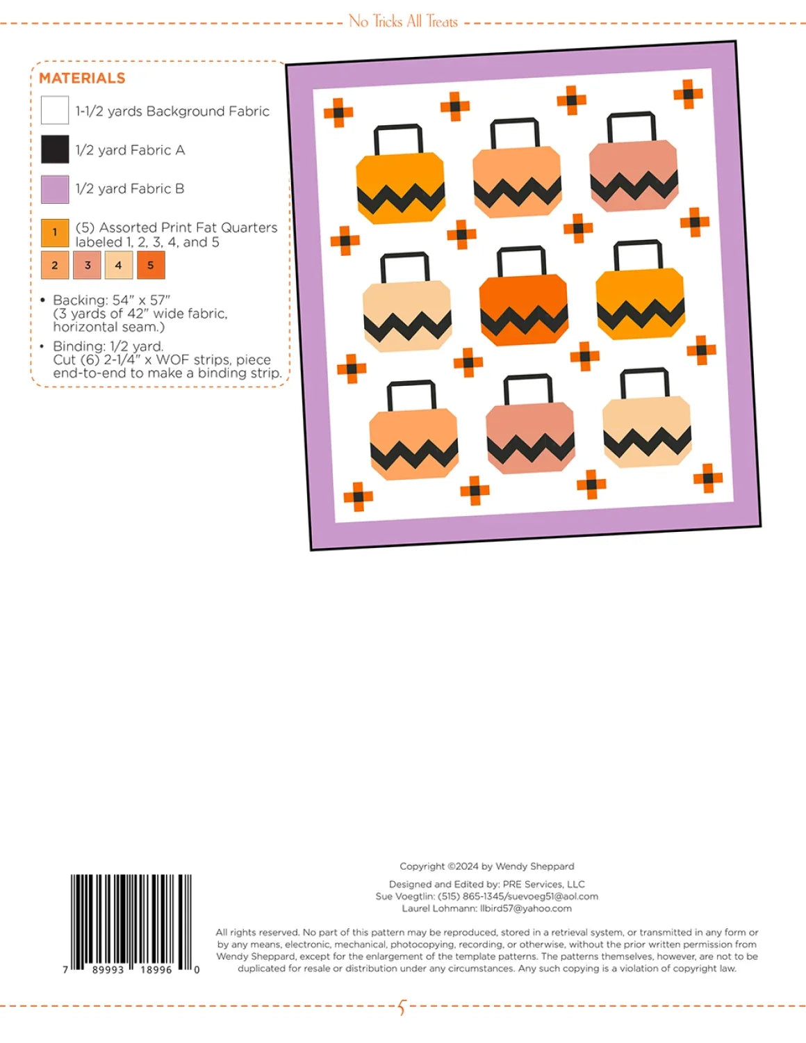 No Tricks All Treats Quilt Pattern