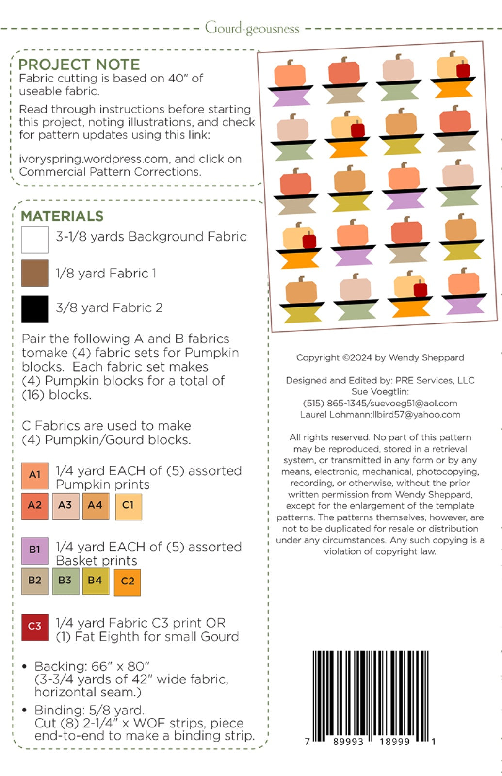 Gourd-geousness Quilt Pattern