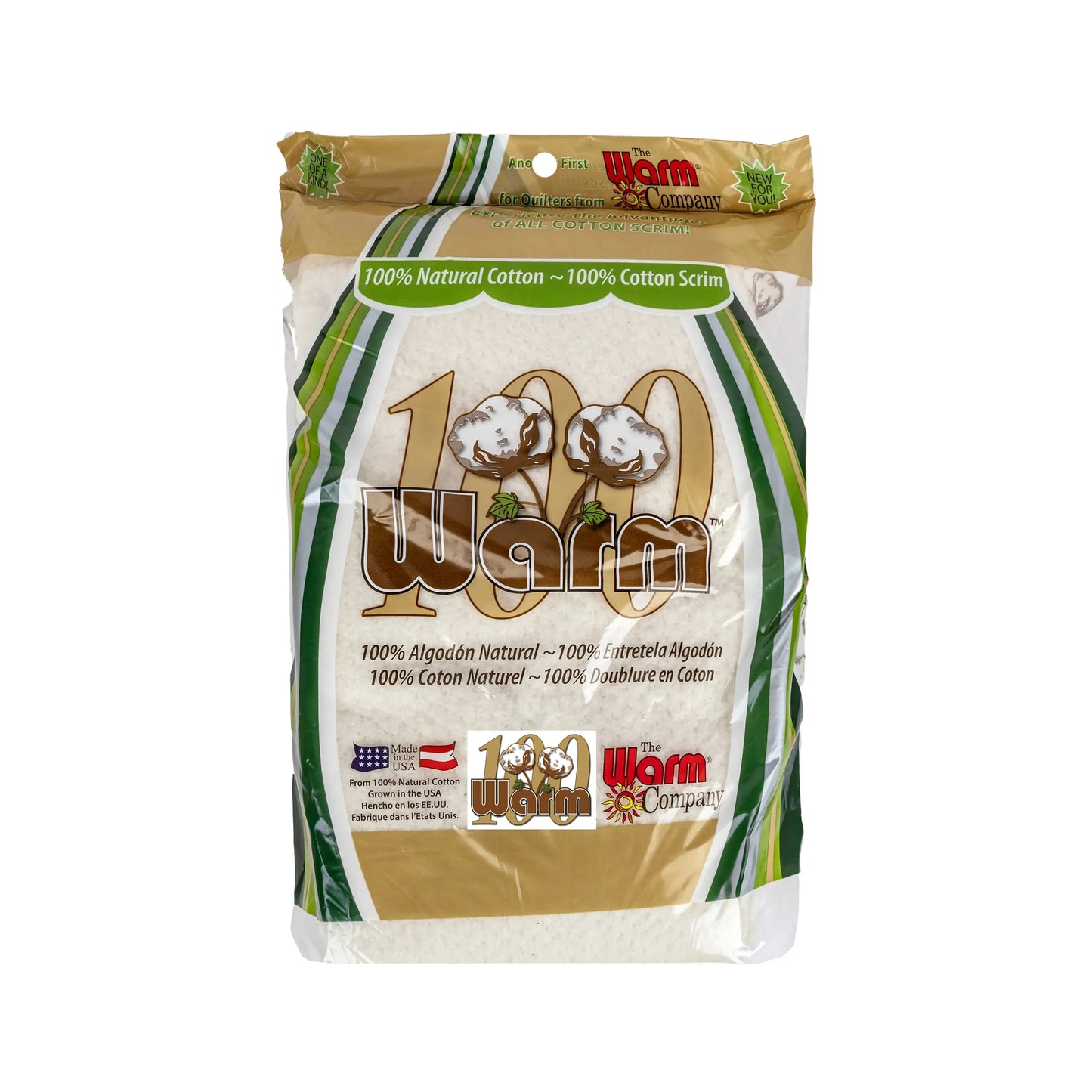 Warm 100 Ultra Clean Natural Cotton + 100% Cotton Scrim