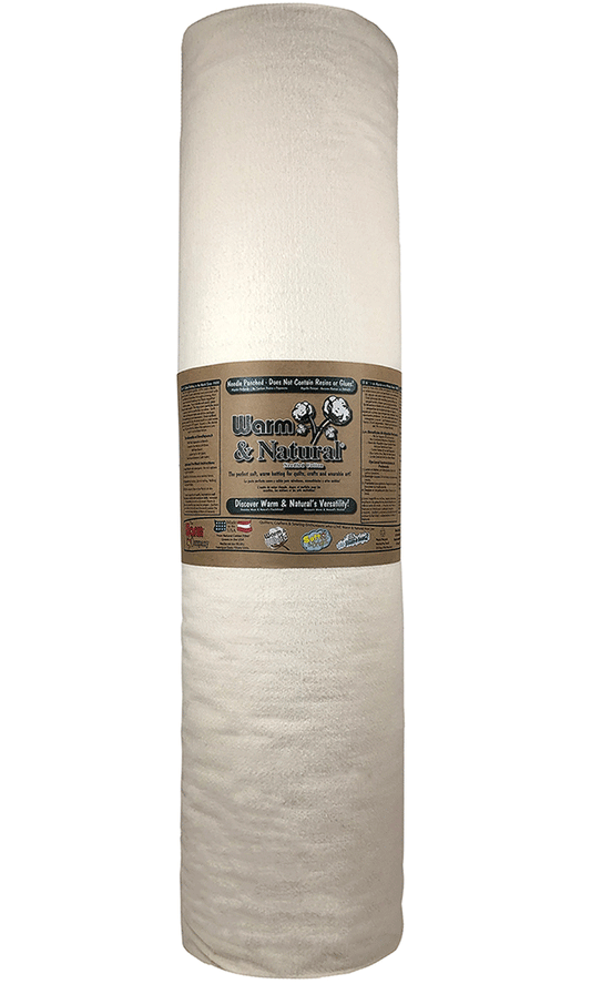 Warm & Natural 45" x 40 YD Cotton Batting - Unbleached Needle-Punched Quilt Batting