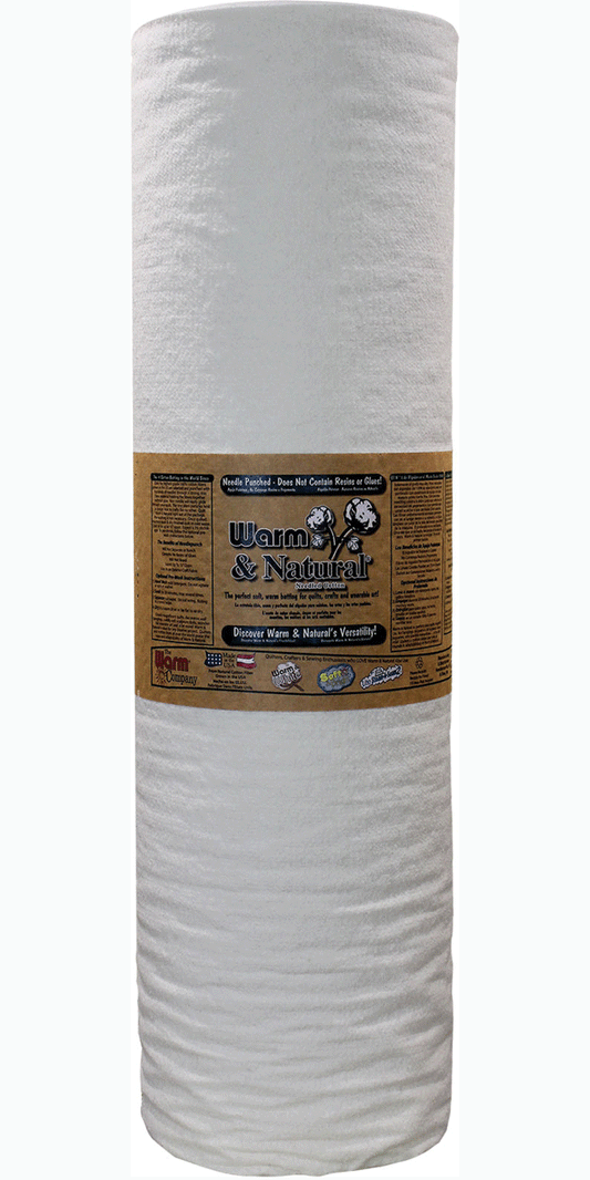 Warm & Natural 90" x 40 YD Cotton Batting - Unbleached Needle-Punched Quilt Batting