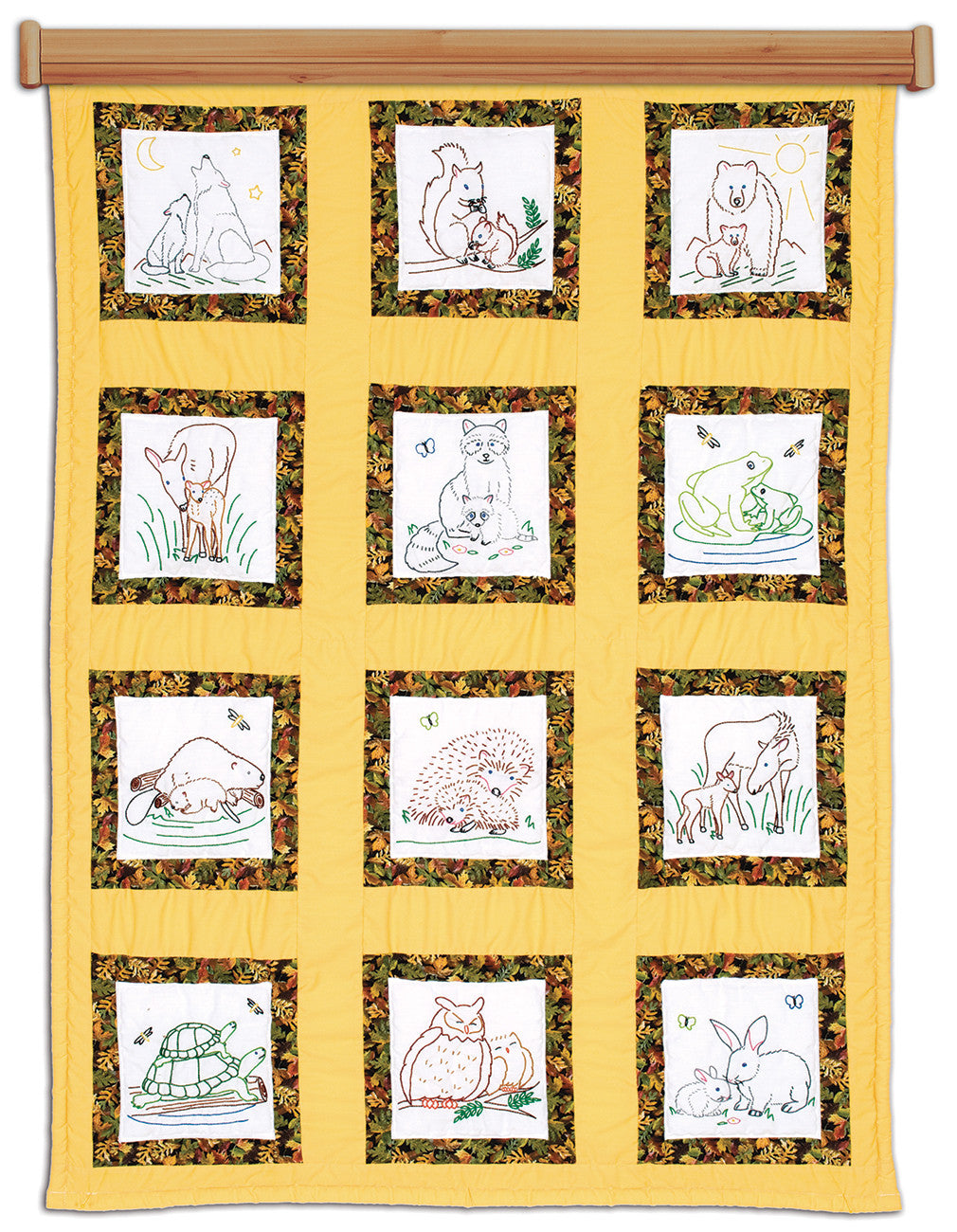 Wilderness Animals 9in  Theme Quilt Blocks