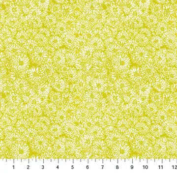 Yellow Dahlias Indelible by Anna Maria for Northcott Cotton 44"/45" Fabric Per Yard