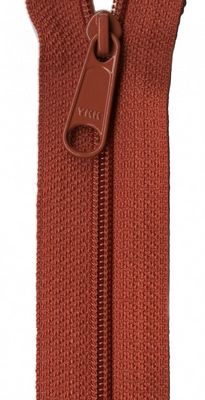 24" Handbag Zipper, Redwood