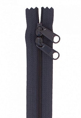 40" Double-Slide Handbag Zipper, Navy